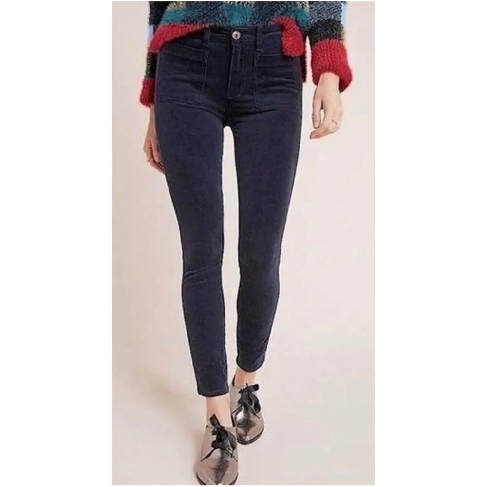 Pilcro‎ and the Letterpress Anthropologie High Rise Skinny Corduroy Pants 28